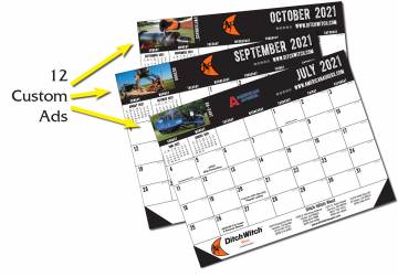 12 Different Full Color Pages - Full Size Desk Blotter Calendar 22" X 17.25"- A1484